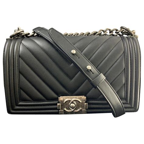 chanel boy chevron medium black|sac Chanel boy authentique.